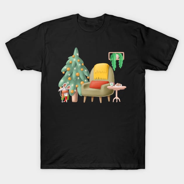 Christmas Holiday Gifts Mouse T-Shirt by 2CreativeNomads